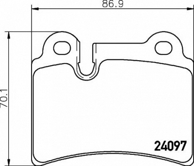 HELLA PAGID 8db355011861 -  Комплект тормозных колодок, дисковый тормоз
